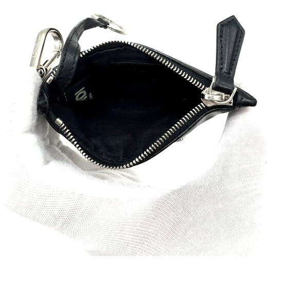 🔴 Fendi Face Key Pouch Cles - Black Leather - Picture 8 of 13